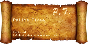 Pallos Tímea névjegykártya
